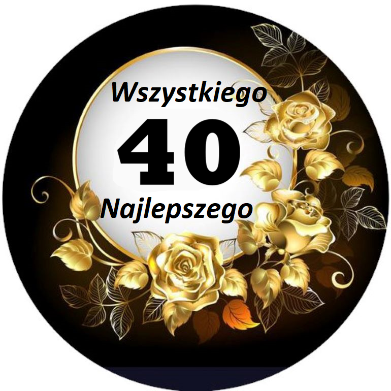 OPŁATEK NA TORT 30 URODZINY KWIATY RAMKA BOHO