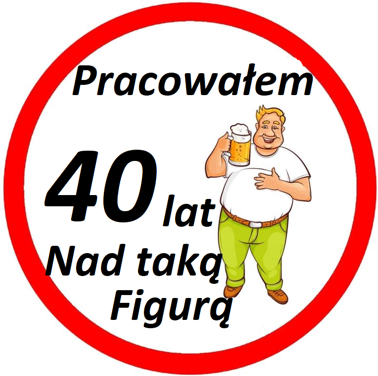 OPŁATEK NA TORT 40 URODZINY PIWO MĘŻCZYZNA POSTAĆ