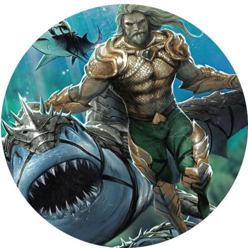 OPŁATEK NA TORT URODZINY AQUAMAN DEKORACJA WAFLOWA