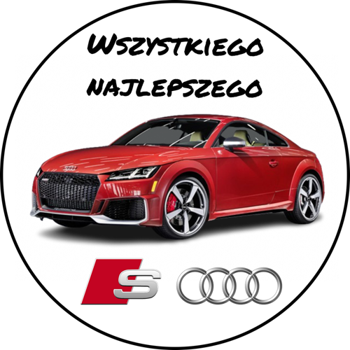 OPŁATEK NA TORT URODZINY 18 30 40 50 AUDI SAMOCHÓD LOGO S-LINE 1 OPŁATEK NA TORT URODZINY 18 30 40 50 AUDI SAMOCHÓD LOGO S-LINE