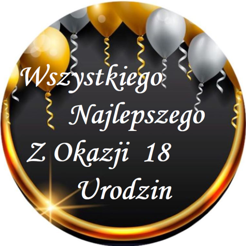OPŁATEK NA TORT BALONY BALON URODZINY 18 30 40 50 60