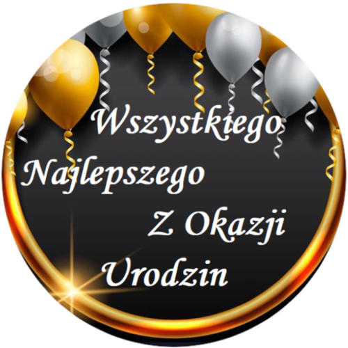 OPLATEK NA TORT BALON BALONY URODZINY 18 30 40 50 DEKORACJA