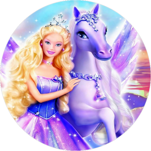 OPŁATEK NA TORT BARBIE KSIĘŻNICZKA POSTAĆ LALKA