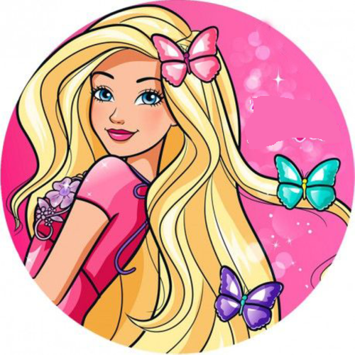 OPLATEK NA TORT BARBIE ELEGANTKA POSTAĆ LALKA