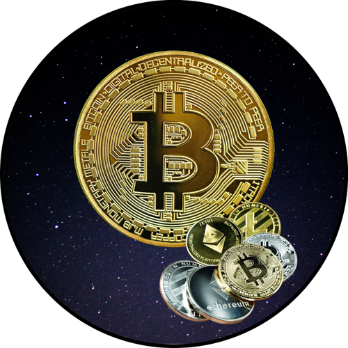 OPŁATEK NA TORT URODZINY BITCOIN WALUTA NOMINAŁ PIENIĄDZ