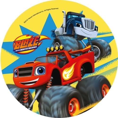 OPŁATEK NA TORT URODZINY BLAZE MEGAMASZYNY SAMOCHODY TRUCK