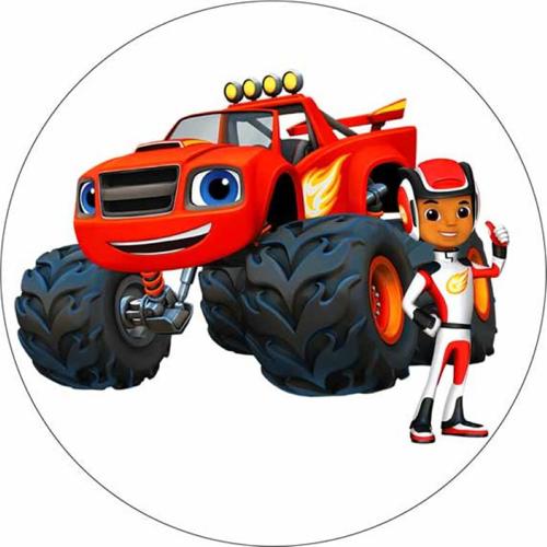 OPŁATEK NA TORT URODZINY BLAZE MEGAMASZYNY SAMOCHODY MONSTER TRUCK