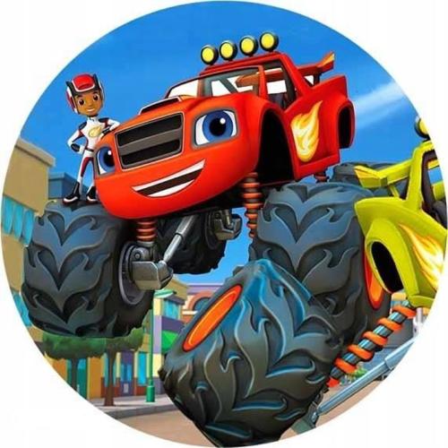 OPŁATEK NA TORT URODZINY BLAZE MEGAMASZYNY SAMOCHODY MONSTER TRUCK