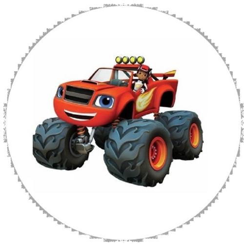 OPŁATEK NA TORT URODZINY BLAZE MEGAMASZYNY SAMOCHODY MONSTER TRUCK