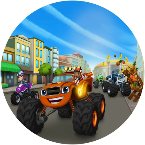 OPŁATEK NA TORT BLAZE MEGAMASZYNY SAMOCHODY MONSTER TRUCK