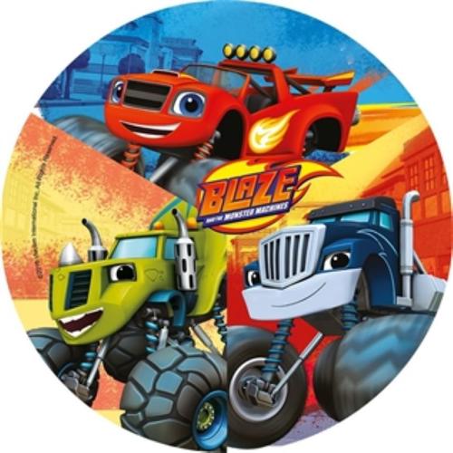 OPŁATEK NA TORT BLAZE MEGAMASZYNY SAMOCHODY MONSTER TRUCK