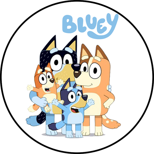 OPŁATEK NA TORT URODZINY PIES PIESEK PIESKI BLUEY