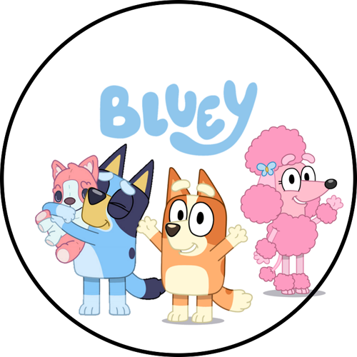 OPŁATEK NA TORT URODZINY PIES PIESEK PIESKI BLUEY