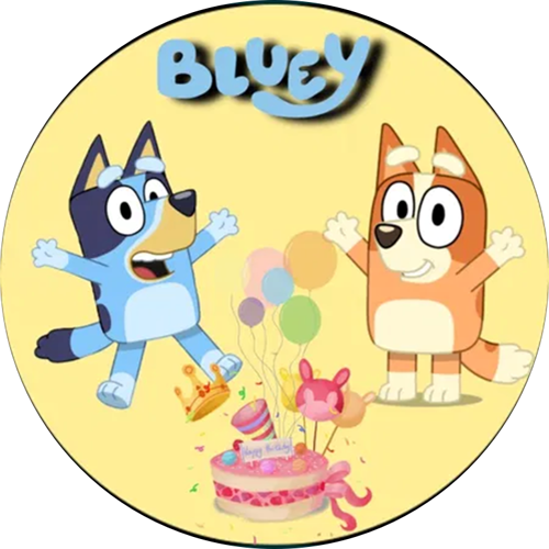 OPŁATEK NA TORT URODZINY PIES PIESEK PIESKI BLUEY