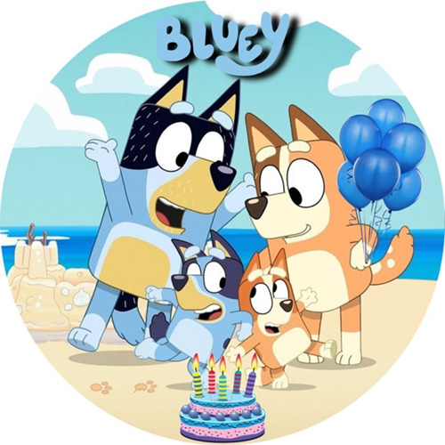 OPŁATEK NA TORT URODZINY PIES PIESEK BLUEY