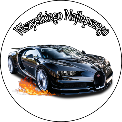 OPŁATEK NA TORT URODZINY 18 30 40 50 BUGATTI AUTO SAMOCHÓD BRYKA 1 OPŁATEK NA TORT URODZINY 18 30 40 50 BUGATTI AUTO SAMOCHÓD BRYKA