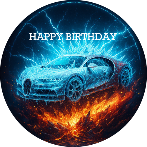 OPŁATEK NA TORT BUGATTI AUTO SAMOCHÓD COUPE