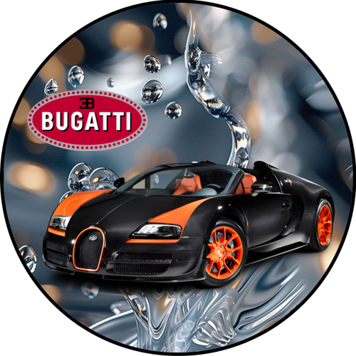 OPŁATEK NA TORT BUGATTI AUTO SAMOCHÓD COUPE LOGO