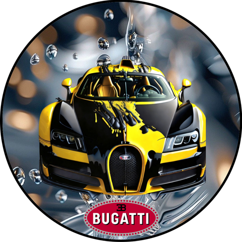 OPŁATEK NA TORT BUGATTI AUTO SAMOCHÓD COUPE LOGO
