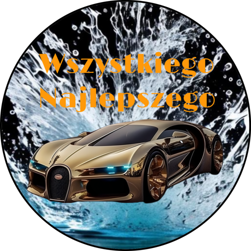 OPŁATEK NA TORT BUGATTI AUTO SPORT