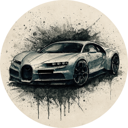 OPŁATEK NA TORT BUGATTI AUTO SAMOCHÓD SPORTOWY