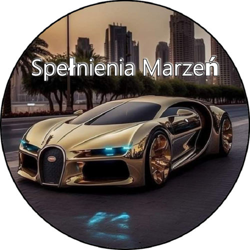 OPŁATEK NA TORT BUGATTI AUTO SAMOCHÓD BRYKA