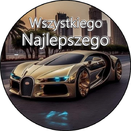 OPŁATEK NA TORT BUGATTI AUTO SAMOCHÓD BRYKA