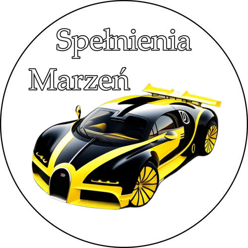 OPŁATEK NA TORT BUGATTI AUTO SAMOCHÓD SPORT COUPE