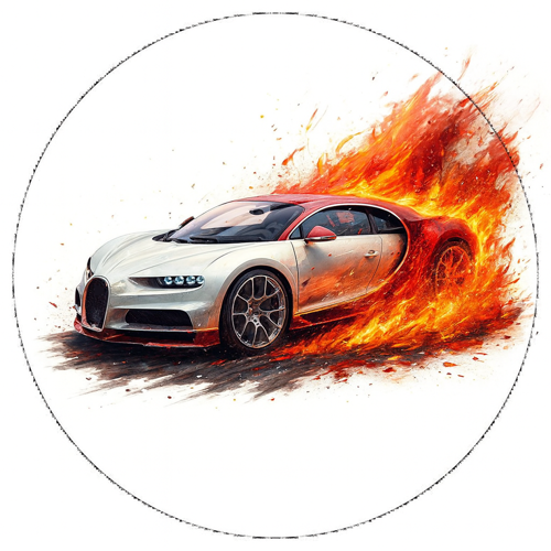 OPŁATEK NA TORT BUGATTI AUTO SAMOCHÓD BRYKA