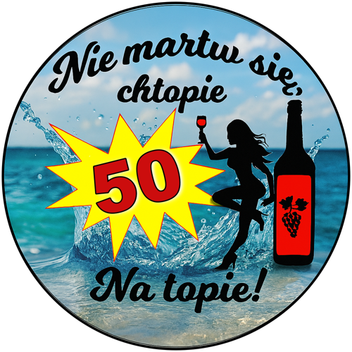 OPŁATEK NA TORT URODZINY 50 KOBIETA POSTAĆ DRINK MORZE 1 OPŁATEK NA TORT URODZINY 50 KOBIETA POSTAĆ DRINK MORZE