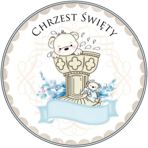 OPŁATEK NA TORT CHRZEST ŚW. 1 OPŁATEK NA TORT CHRZEST ŚW.