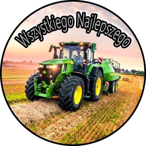 OPŁATEK NA TORT CIĄGNIK ROLNICZY JOHN DEERE