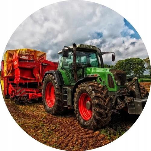 OPŁATEK NA TORT CIĄGNIK ROLNICZY JOHN DEERE CLASS