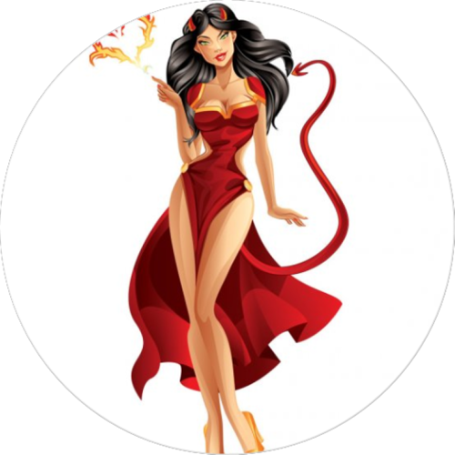 OPŁATEK NA TORT URODZINY 18 30 40 50 60 KOBIETA SEXY DIABLICA
