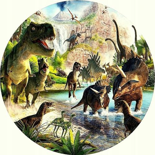OPŁATEK NA TORT DINOZAUR DINOZAURY RAPTOR