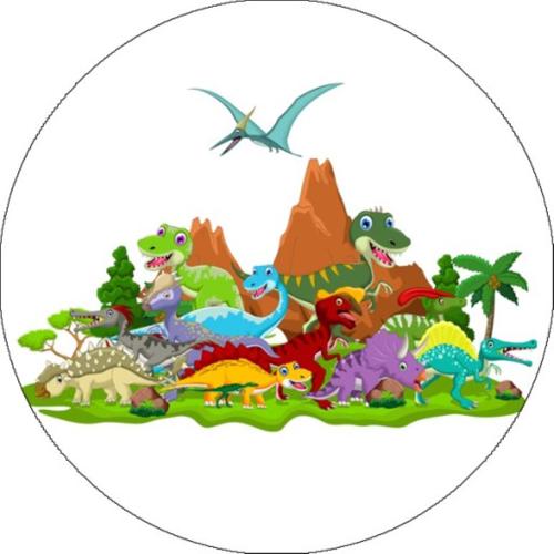 OPŁATEK NA TORT DINOZAUR DINOZAURY POSTACIE