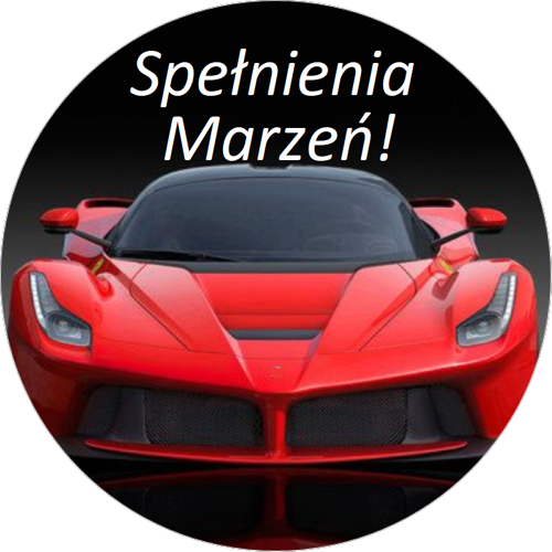 OPŁATEK NA TORT URODZINY FERRARI AUTO SAMOCHÓD