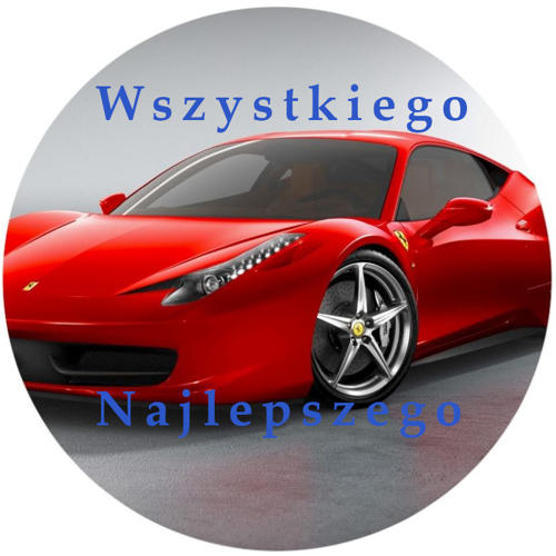 OPŁATEK NA TORT FERRARI SAMOCHÓD BRYKA 1 OPŁATEK NA TORT FERRARI SAMOCHÓD BRYKA