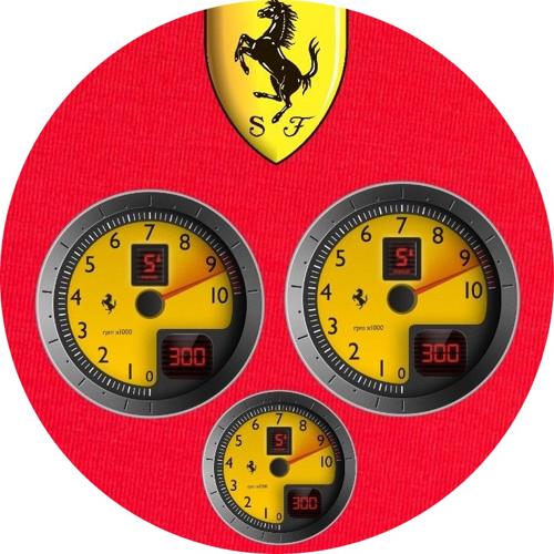 OPŁATEK NA TORT FERRARI LICZNIK ZEGAR 1 OPŁATEK NA TORT FERRARI LICZNIK ZEGAR