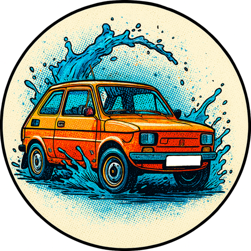 OPŁATEK NA TORT URODZINY FIAT 126P MALUCH FIACIK