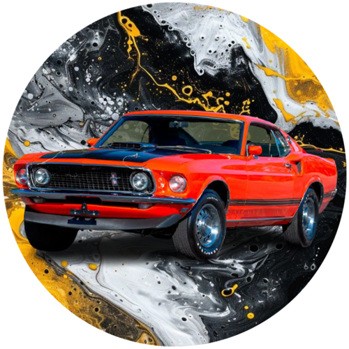 OPŁATEK NA TORT URODZINY FORD MUSTANG AUTO