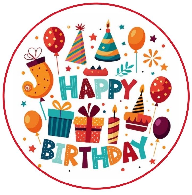 OPŁATEK NA TORT URODZINY HAPPY BIRTHDAY