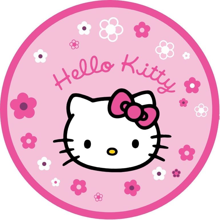 OPŁATEK NA TORT HELLO KITTY KOKARDKA
