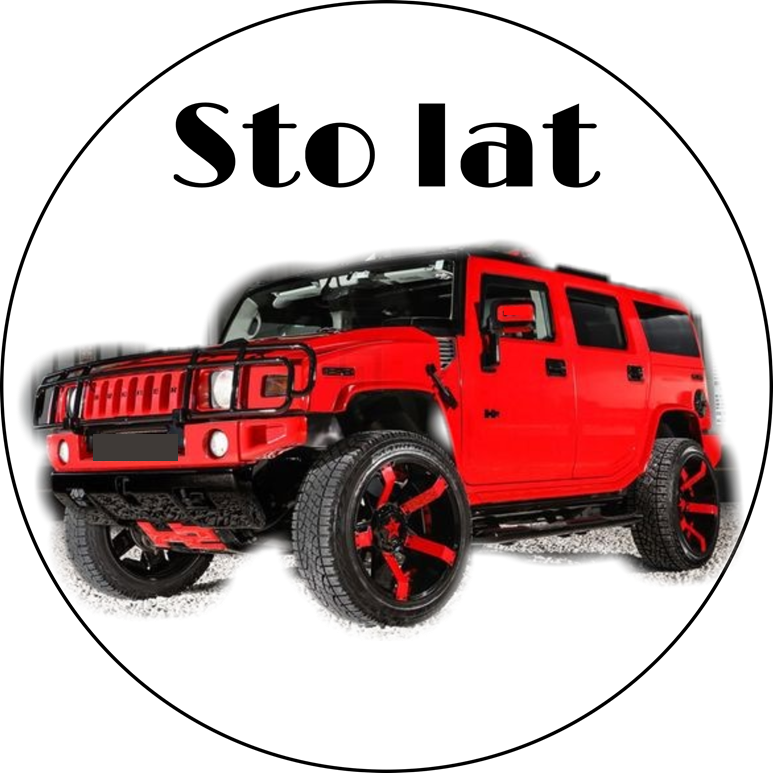 OPŁATEK NA TORT JEEP HUMMER SAMOCHÓD TERENÓWKA