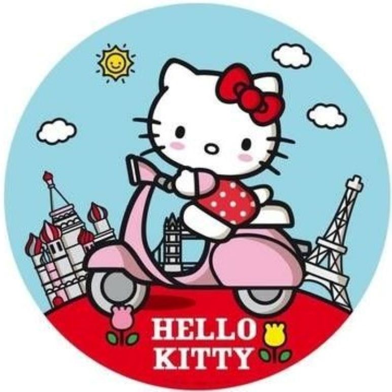 OPŁATEK NA TORT HELLO KITTY PARIS
