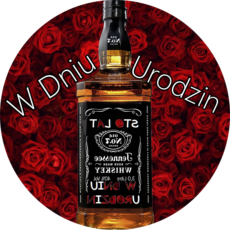 OPŁATEK NA TORT URODZINY 18 30 40 50 WHISKY JACK DANIELS