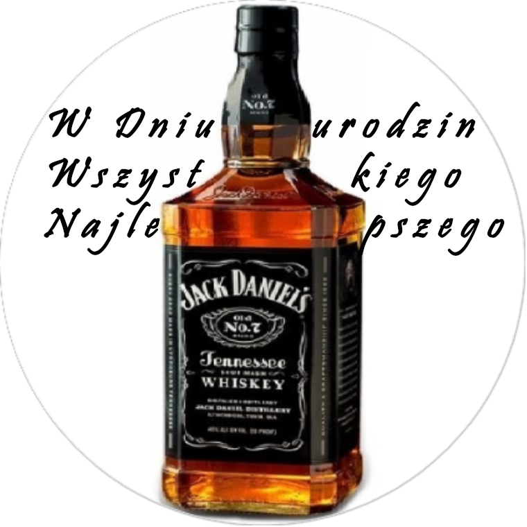 OPŁATEK NA TORT URODZINY 18 30 40 50 WHISKY JACK DANIEL
