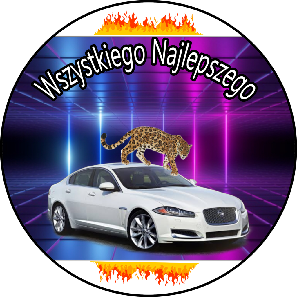 OPŁATEK NA TORT URODZINY 18 30 40 50 JAGUAR SAMOCHÓD AUTO