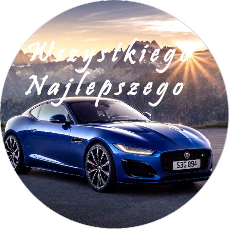 OPŁATEK NA TORT URODZINY 18 30 40 50 JAGUAR LOGO AUTO