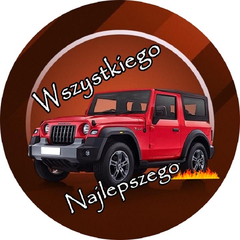 OPŁATEK NA TORT URODZINY JEEP AUTO SAMOCHÓD